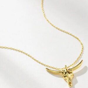 Uncommon James Fighter Longhorn Gold Pendant Necklace